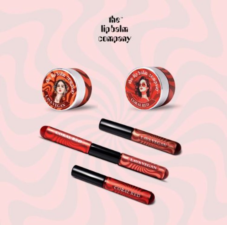 Introducing The Lip Balm Company's Newest Lip Sensations: Coral Red and Lava Vegan Tinted Lip Balms in Eco-Friendly Glass Packaging