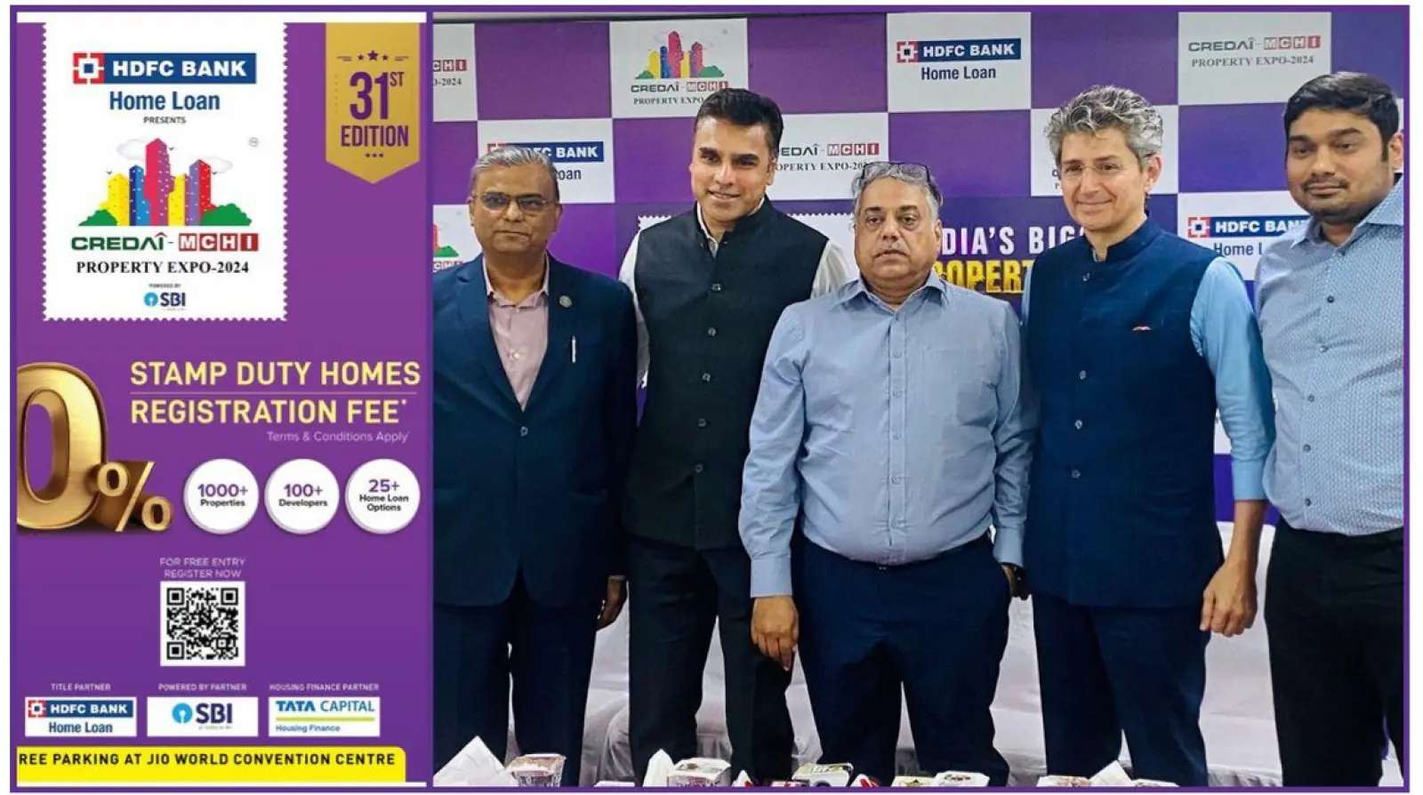 CREDAI-MCHI announces zero stamp duty & registration charges for all home sales at India’s Largest Property Expo 2024, Jan 26-28, Jio World Convention Centre, Mumbai