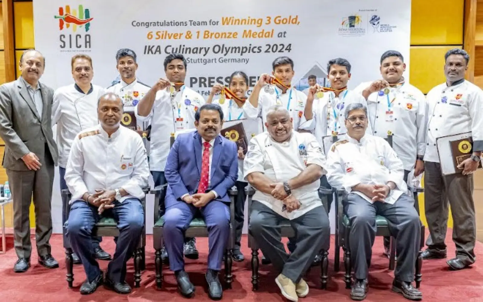 Students Represented South India Chef's Association Won Gold Medals at IKA / Culinary Olympics 2024 in Germany