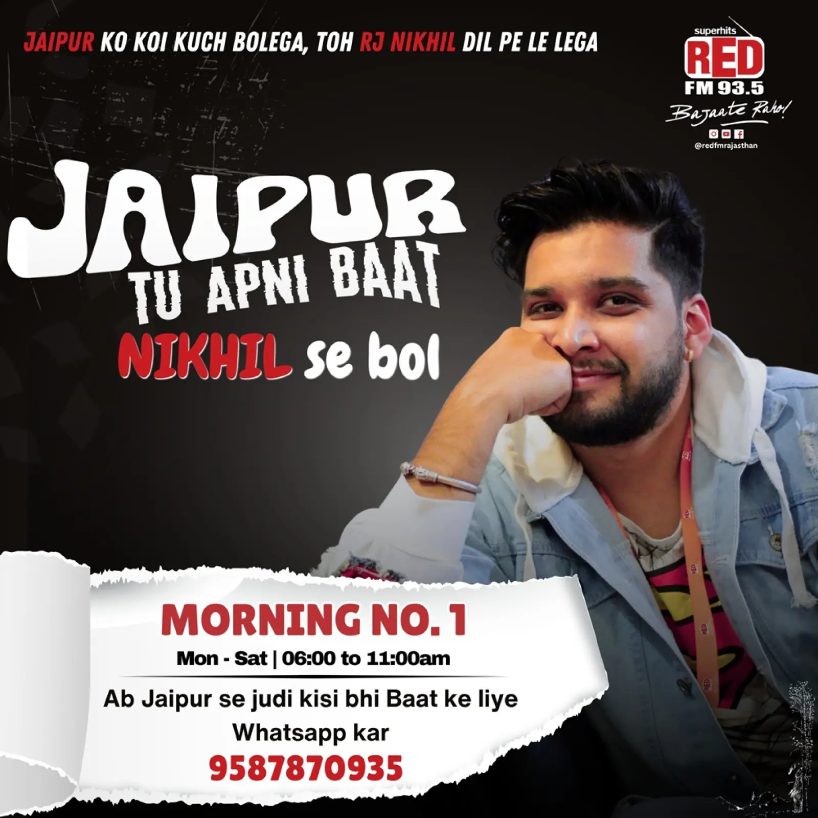 RJ Nikhil of Superhits 93.5 Red FM Leads the Charge to Solve Jaipur's Issues, Invites Residents to Join the Mission
