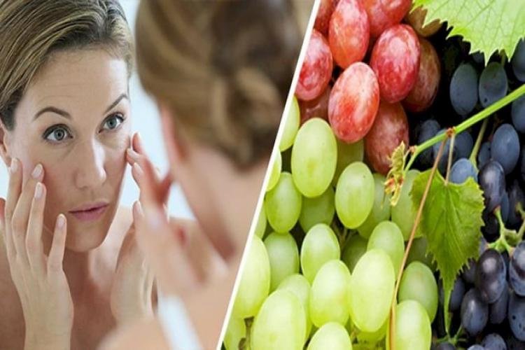 Grapes Remove The Problem Of Sunburn And Wrinkles On The Face