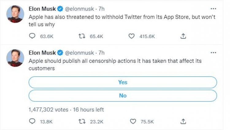 Tension increased in Musk and Apple: Musk said - Threatened to remove Twitter app from iOS store