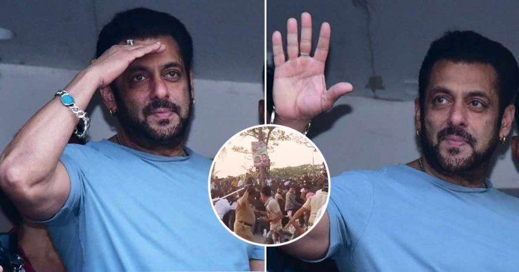 Uncontrollable crowd to meet Salman Khan; Police lathi-charged