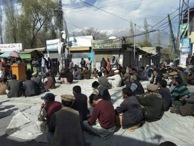Protest against Pakistani army in Gilgit-Baltistan