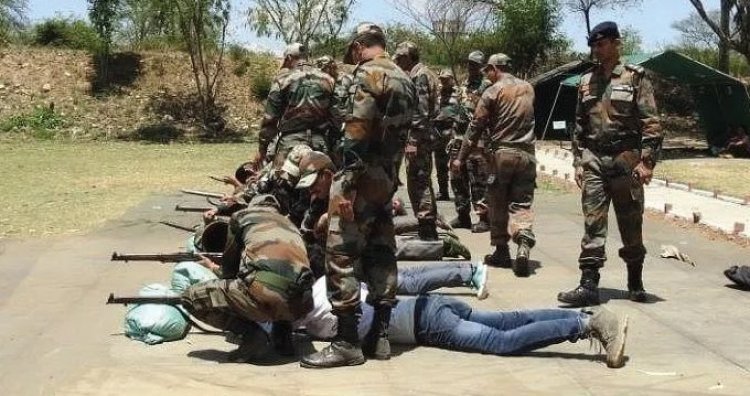 CRPF giving weapons training to villagers after the killing of 7 Hindus in Dangri