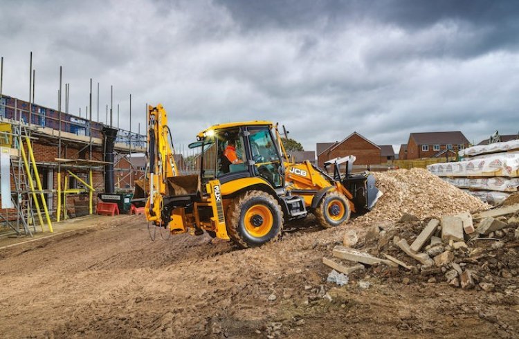 Factory warehouse broken by installing JCB itself