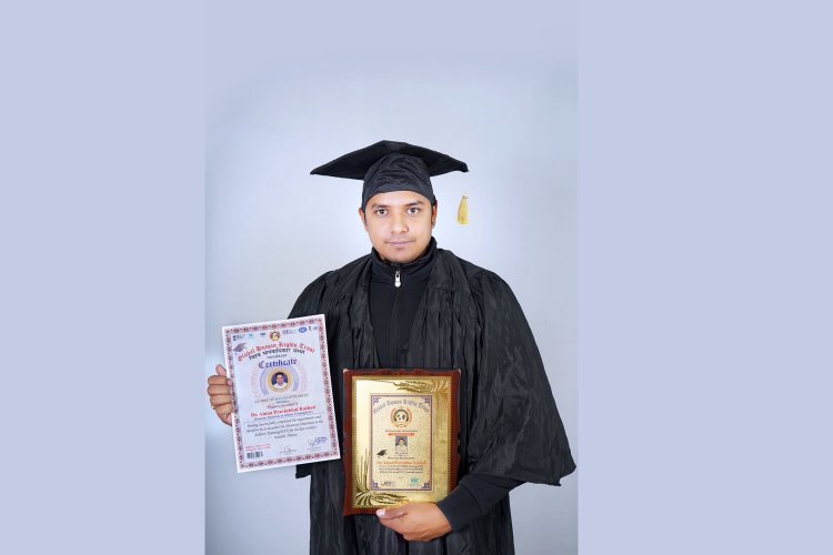 Former Cricketer Aman Rathod Honored with Doctorate Degree for Inspiring Rural Cricket and Athletics