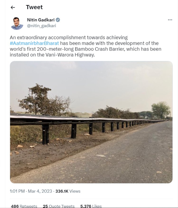 World's first bamboo crash barrier built in Maharashtra: named Bahu-Balli