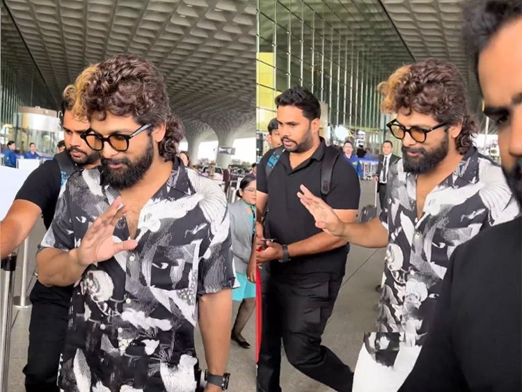 Allu Arjun ignores paparazzi at the airport