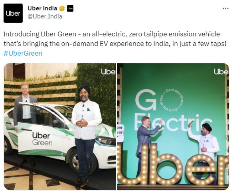 Uber Green to run in Delhi-Mumbai and Bengaluru from next month: Company to launch Global EV project