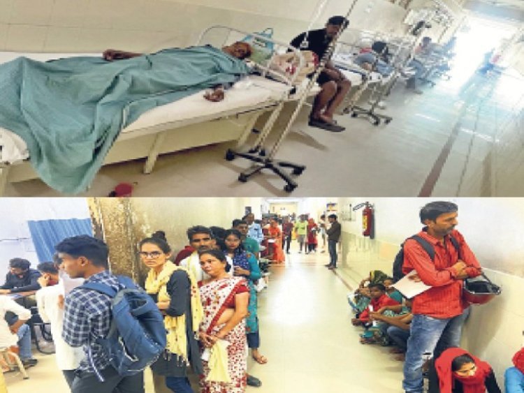 Jaipuria Hospital: Patients are upset amid chaos, long queues increase patients' pain, nursing staff is distributing medicines