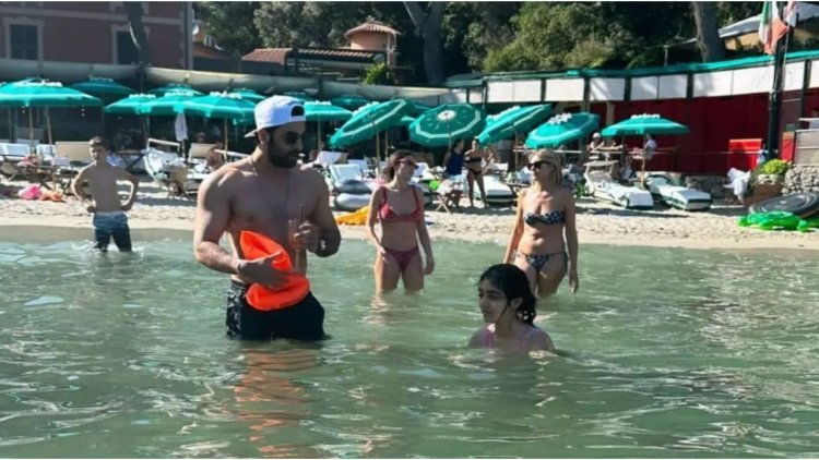 Ranbir Kapoor seen in the swimming pool with niece Samara, fans heartbroken over shirtless look