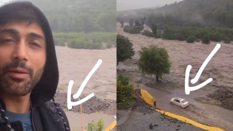 Actor Ruslan Mumtaz trapped in the flood of Himachal Pradesh, dangerous scene shown in the video