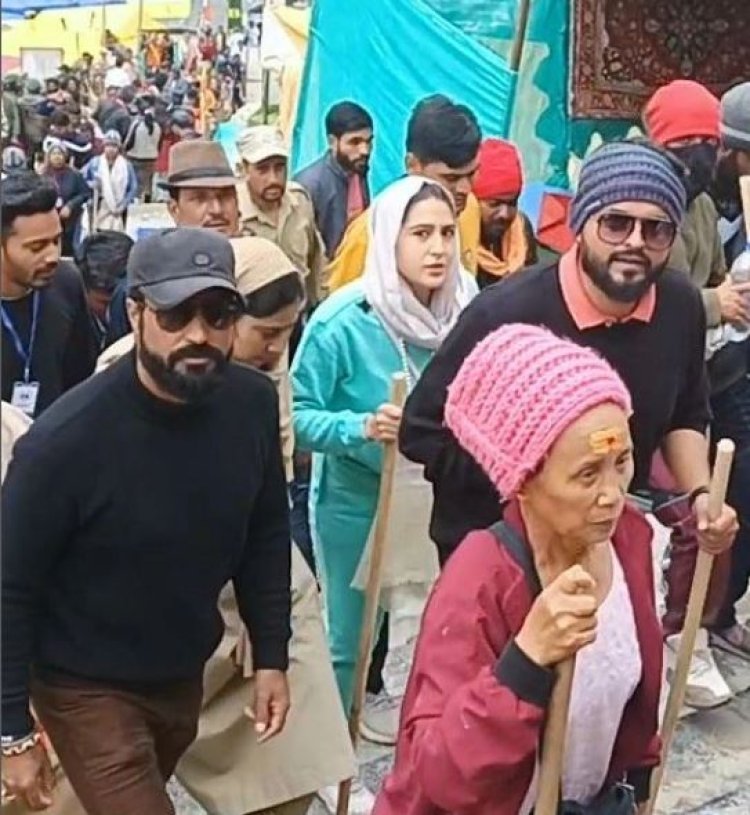 Sara Ali Khan reached Baba Barfani temple to see Tilak on forehead, video from Amarnath Yatra went viral