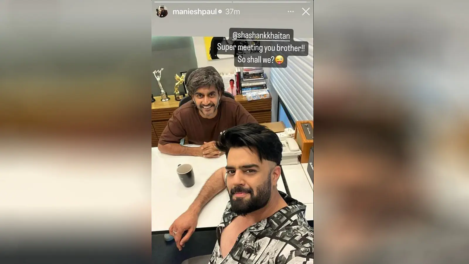 Maniesh Paul and Shashank Khaitan Fuel Excitement with a Selfie, Hinting at a Potential Bollywood Collaboration