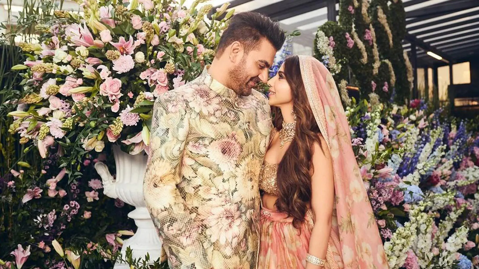 Blossoming Beginnings: Arbaaz Khan and Sshura Khan's Floral Fairytale Wedding