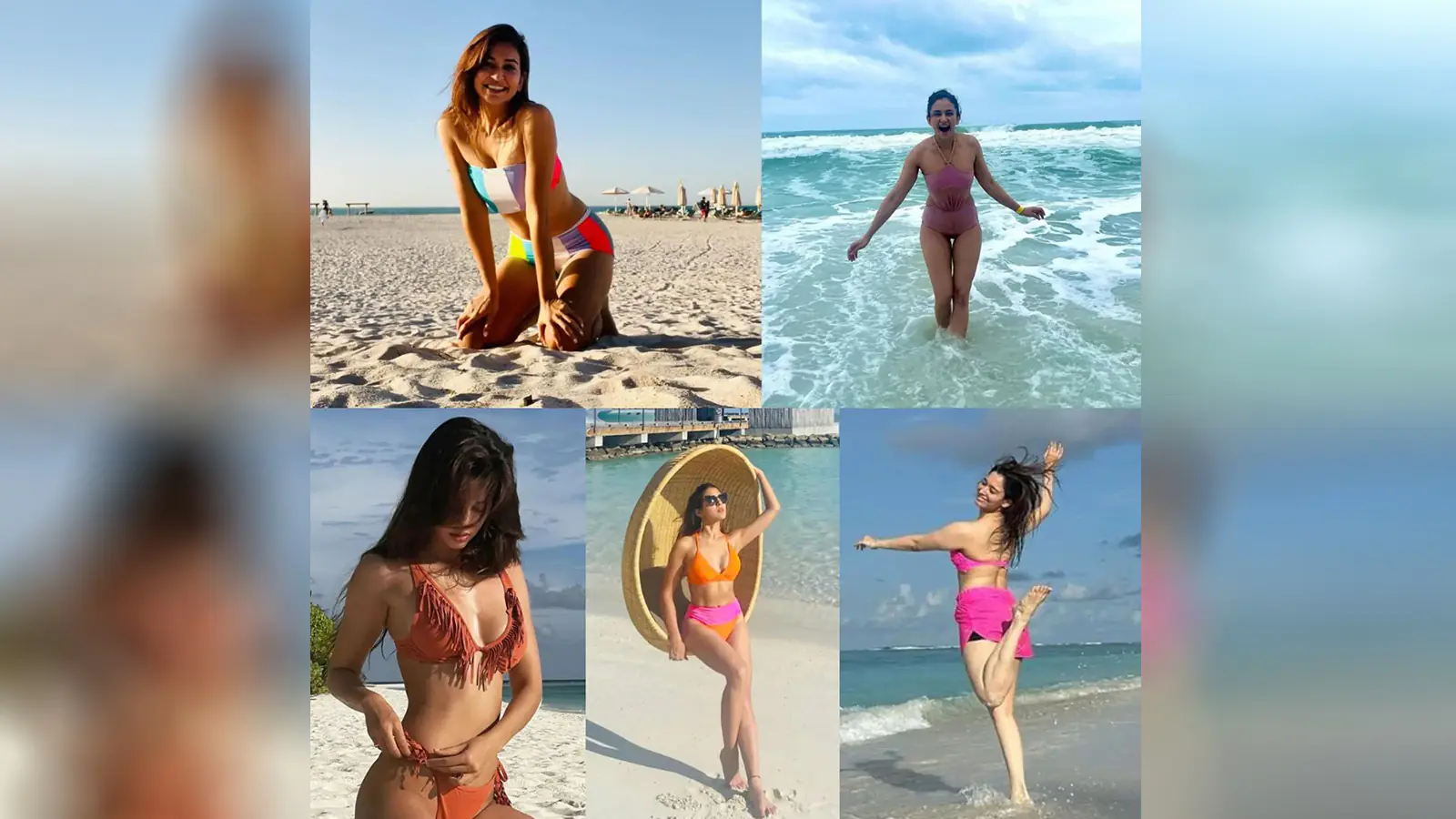 Bollywood Divas Illuminate Beach Escapes with Glamour and Style - A Pictorial Journey