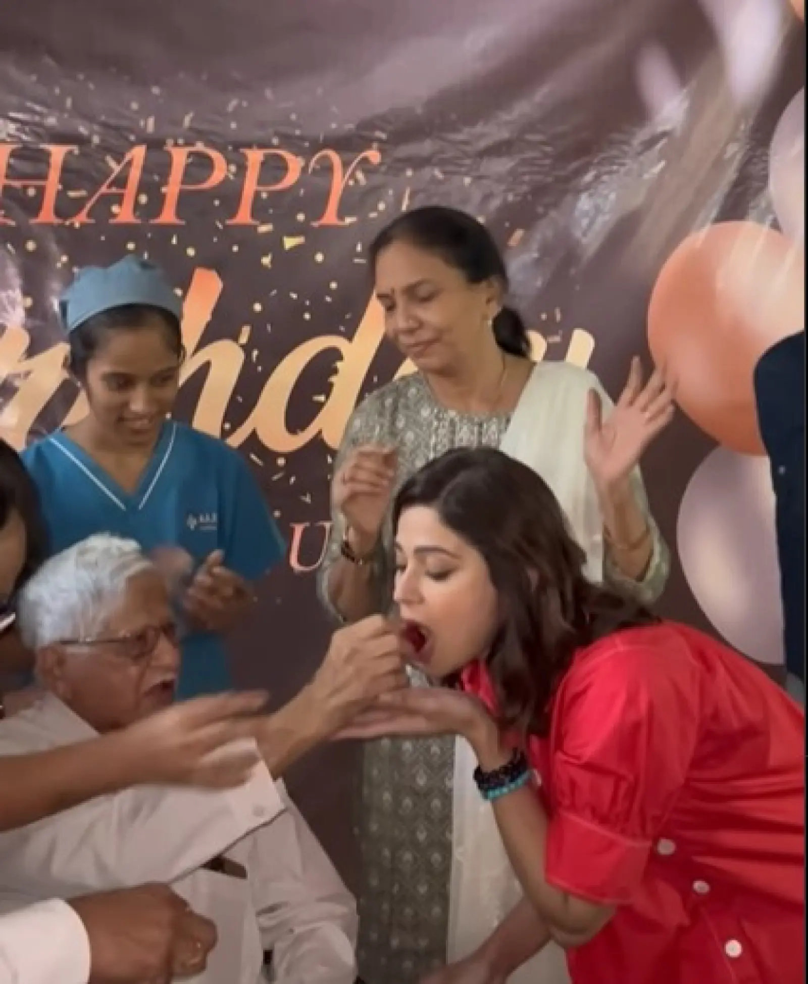 Shamita Shetty's Birthday Celebrations Include a Touching Visit to an Old Age Home