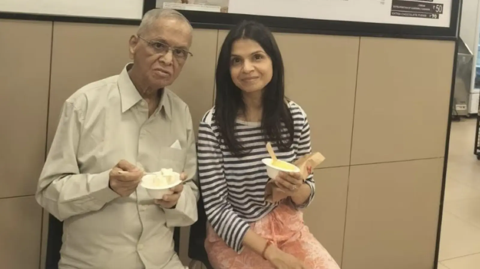 Bengaluru: Narayana Murthy enjoyed ice cream with his daughter, user said - he is rich, but lives a normal life