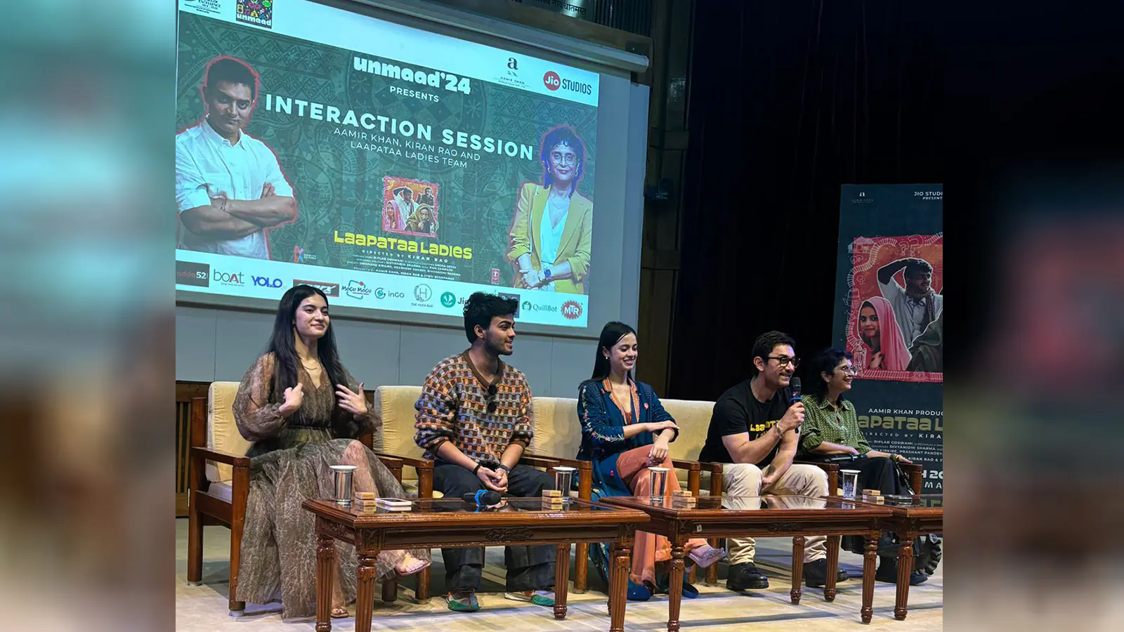 Aamir Khan, Kiran Rao, and the cast of 'Laapata Ladies' interact with IIM Bangalore students