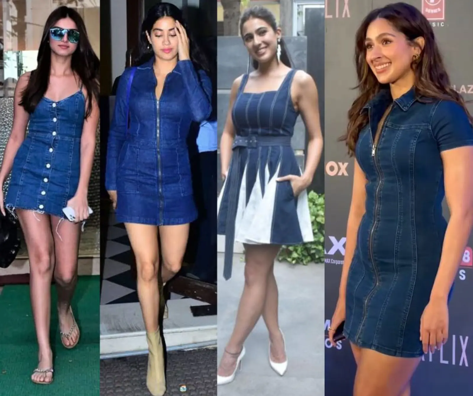 From Jahnvi Kapoor  to Pashmina Roshan - Actresses Rocking the Denim Dress Look