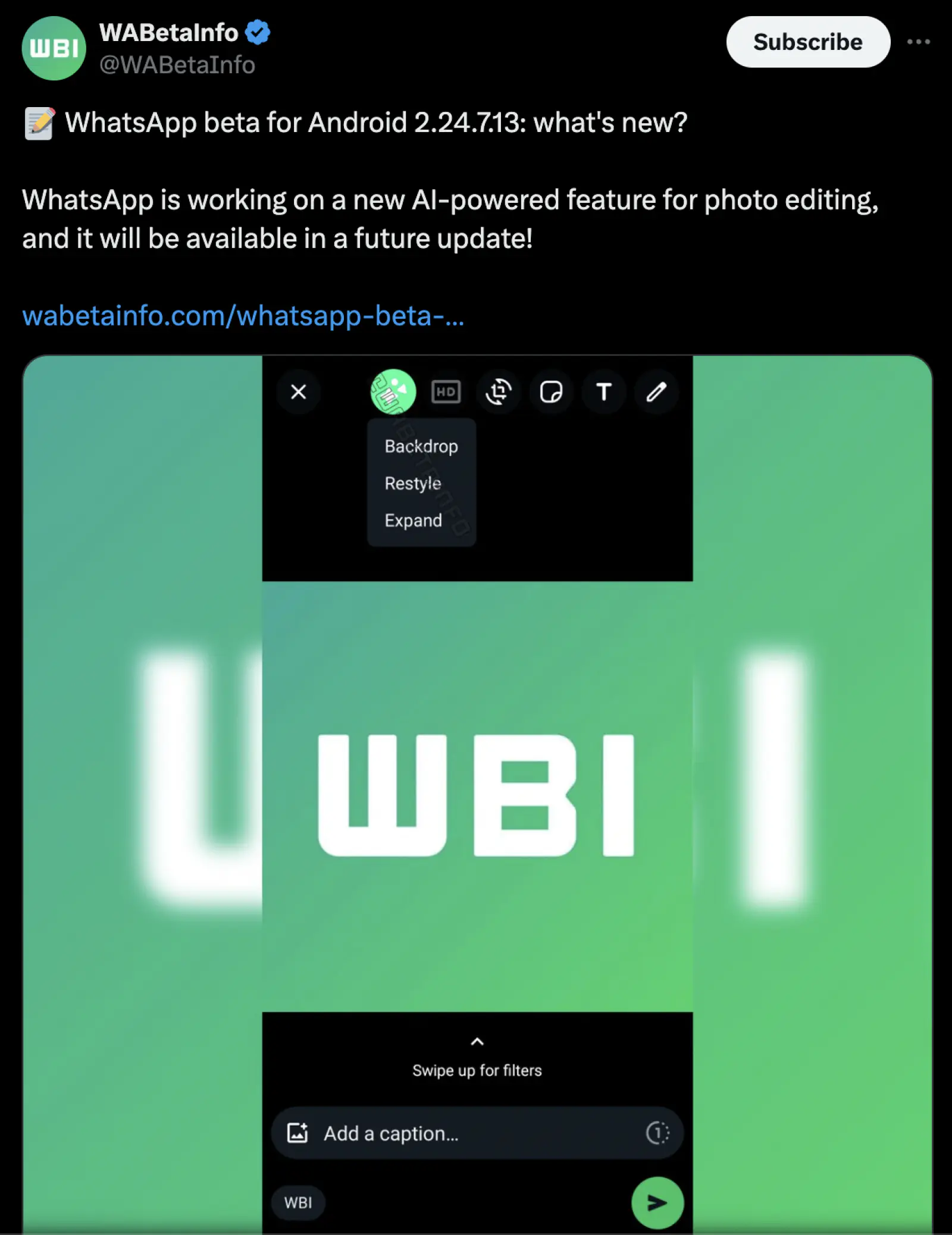 WhatsApp users will soon get AI-powered editing feature, they will be able to edit images as per their choice