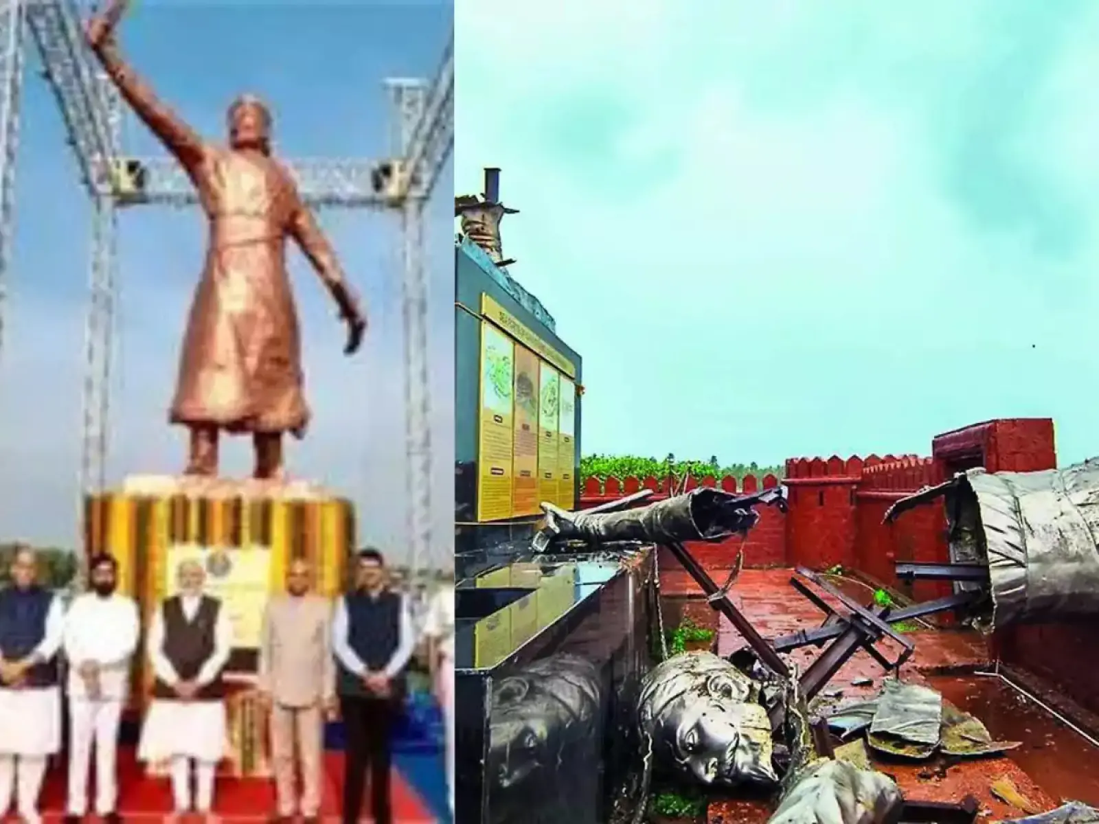 Navy will investigate the collapse of Shivaji Maharaj's statue, team left for Sindhudurg for repair; FIR against contractor