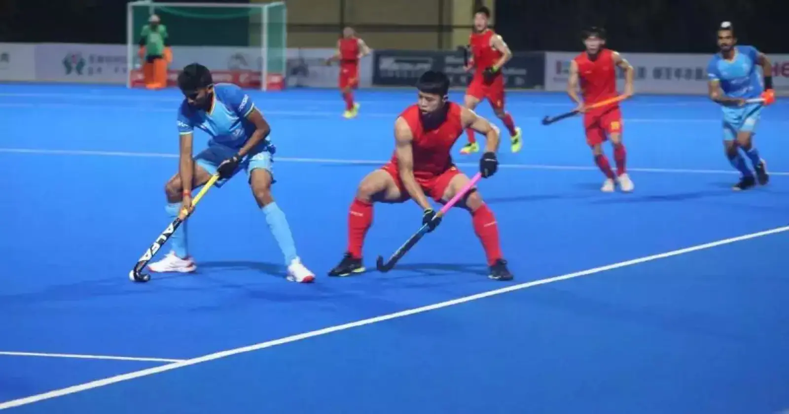 India begin title defense campaign with a 3-0 win against hosts China