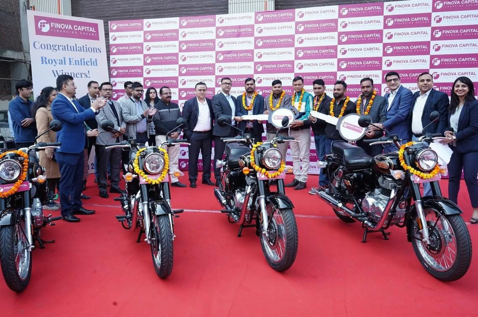 Finova Capital Rewards Outstanding Performers with Royal Enfield Motorcycles