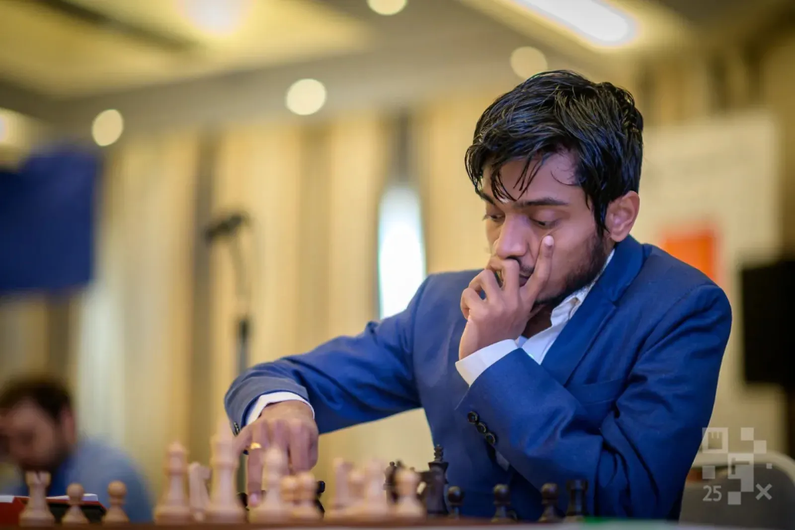 25-year-old Indian Grandmaster Aravindh Chithambaram is close to winning his first major title